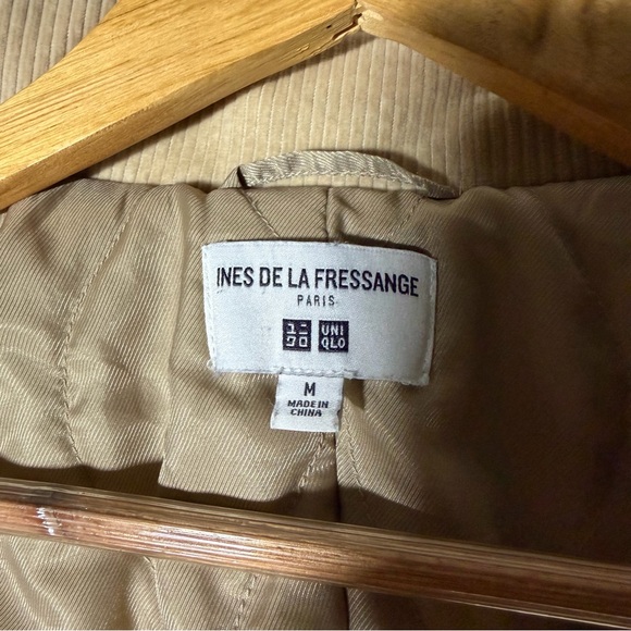 Uniqlo Ines de la Fressange Corduroy Double Breasted Pea Coat Jacket Medium - Picture 14 of 16